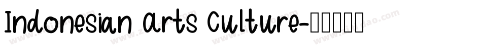 Indonesian Arts Culture字体转换